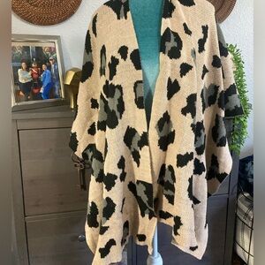 Women’s animal print shrug sweater one size fits all